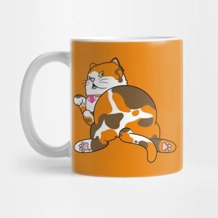 Fat Maneki Neko Calico Cat Mug